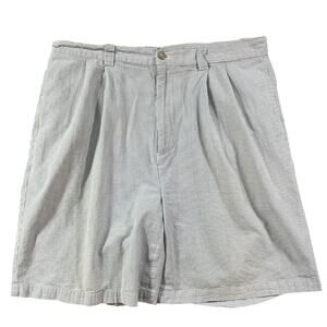 Vintage Byron Nelson Seersucker Shorts Mens 35 Fit (36 Tag) Blue & White Striped